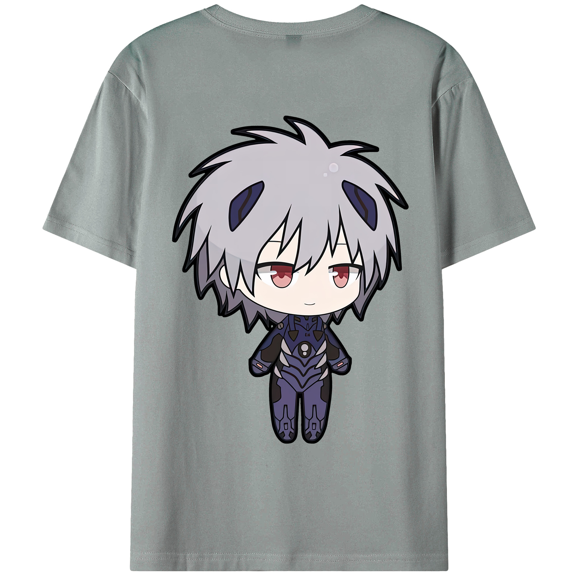 （画像用） EVA 新世紀エヴァンゲリオン 綿100％ メンズ半袖Tシャツ（バックプリント） 通気性